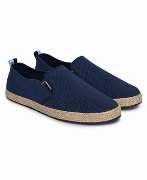 Superdry Hybrid Slip On Espadrilles Férfi Cipő Sötétkék | NBGSH3489